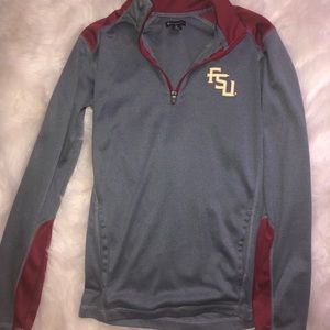 FSU long sleeve dry fit quarter zip